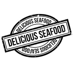 Delicious Seafood rubber stamp. Grunge design with dust scratches. Effects can be easily removed for a clean, crisp look. Color is easily changed.