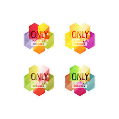 Vector abstract geometric sale labels