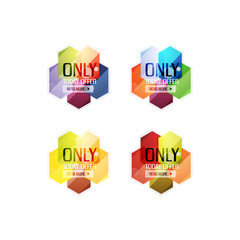 Vector abstract geometric sale labels