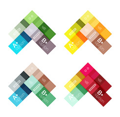 Vector color stripes infographics templates