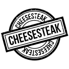 Cheesesteak rubber stamp. Grunge design with dust scratches. Effects can be easily removed for a clean, crisp look. Color is easily changed.
