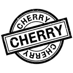 Cherry rubber stamp. Grunge design with dust scratches. Effects can be easily removed for a clean, crisp look. Color is easily changed.