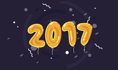 Fototapeta premium 2017 New Year Celebration Logo Design