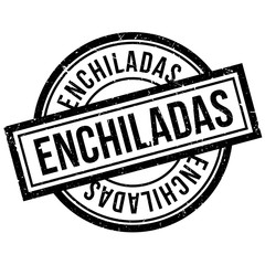 Enchiladas rubber stamp. Grunge design with dust scratches. Effects can be easily removed for a clean, crisp look. Color is easily changed.