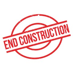 End Construction rubber stamp. Grunge design with dust scratches. Effects can be easily removed for a clean, crisp look. Color is easily changed.