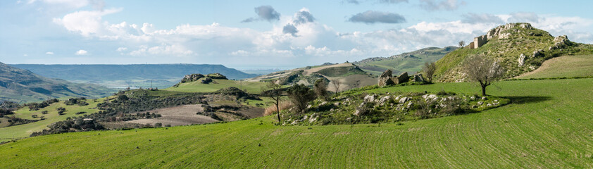Panorama at the S124 near to Caltagirone