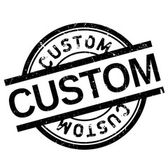 Custom stamp. Grunge design with dust scratches. Effects can be easily removed for a clean, crisp look. Color is easily changed.