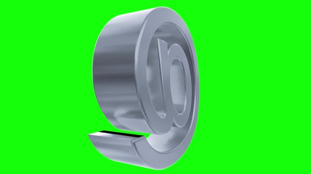 At sign symbol rotate email internet web social network e-mail digital loop 4k