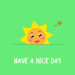 vector illustration of the sun have a nice day
