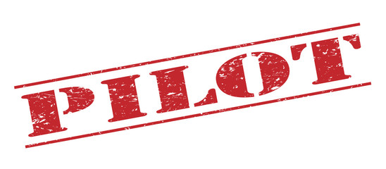 pilot red stamp on white background © cone88