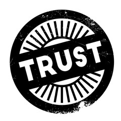 Trust stamp. Grunge design with dust scratches. Effects can be easily removed for a clean, crisp look. Color is easily changed.