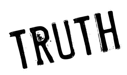 Truth stamp. Grunge design with dust scratches. Effects can be easily removed for a clean, crisp look. Color is easily changed.
