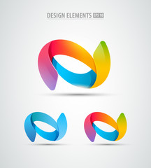 Abstract vector logo design template. Business abstract icon. Futuristic corporate icons