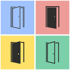 Door icon set.