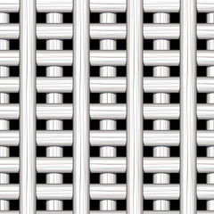 White cane wicker lattice in a seamless pattern