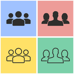 People icon set.