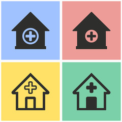 Hospital icon set.