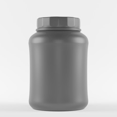 mockup blank protein jar, 3D rendering