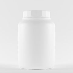 mockup blank protein jar, 3D rendering