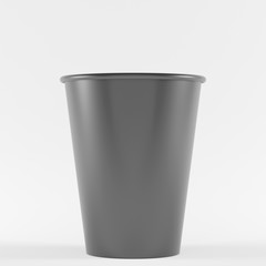 mockup cardboard coffee cup, 3D rendering