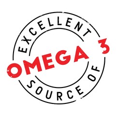 Excellent source of omega 3 stamp. Grunge design with dust scratches. Effects can be easily removed for a clean, crisp look. Color is easily changed.
