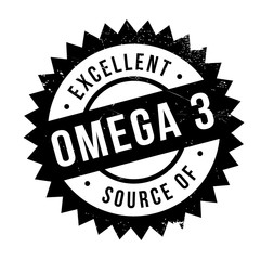 Excellent source of omega 3 stamp. Grunge design with dust scratches. Effects can be easily removed for a clean, crisp look. Color is easily changed.