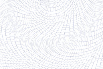 Guilloche background. Monochrome guilloche texture with waves. Original money pattern. For certificate, voucher, banknote, money design, currency, note, check, ticket, reward etc