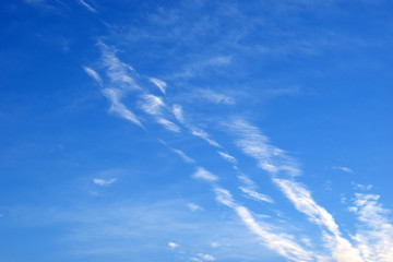 Naklejka na ściany i meble Blue sky with small clouds