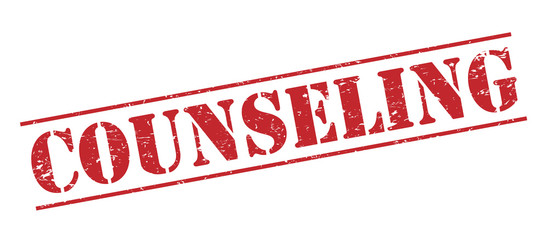 counseling  stamp on white background