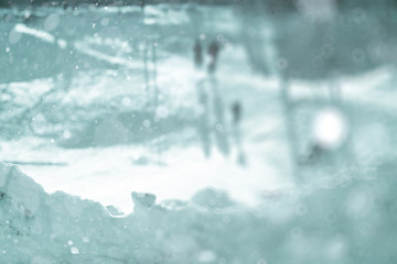 blurred background abstract winter snow landscape