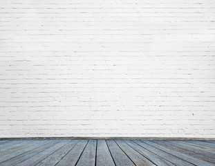  room with white brick