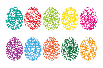 Happy Easter Background with eggs