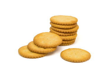 Salted round cracker