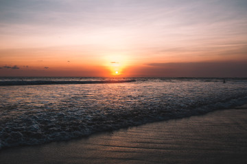 Obraz premium Sunset om the Indian ocean, Indonesia, Bali