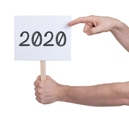 Sign with a number - The year 2020