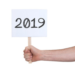 Sign with a number - The year 2019