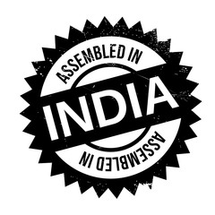 Assembled in India rubber stamp. Grunge design with dust scratches. Effects can be easily removed for a clean, crisp look. Color is easily changed.