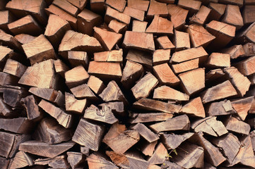 Wood pile with firewood