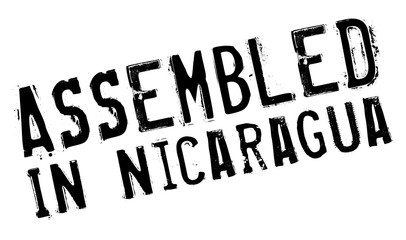 Assembled in Nicaragua rubber stamp. Grunge design with dust scratches. Effects can be easily removed for a clean, crisp look. Color is easily changed.