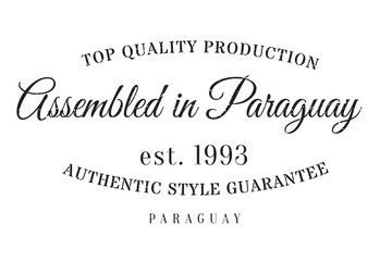 Assembled in Paraguay rubber stamp. Grunge design with dust scratches. Effects can be easily removed for a clean, crisp look. Color is easily changed.