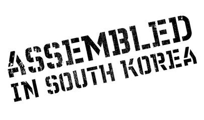 Assembled in South Korea rubber stamp. Grunge design with dust scratches. Effects can be easily removed for a clean, crisp look. Color is easily changed.