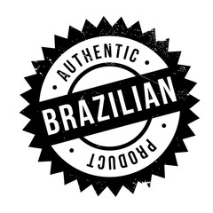 Obraz premium Authentic brazilian product stamp. Grunge design with dust scratches. Effects can be easily removed for a clean, crisp look. Color is easily changed.