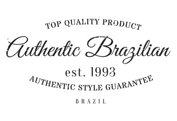 Authentic brazilian product stamp. Grunge design with dust scratches. Effects can be easily removed for a clean, crisp look. Color is easily changed.