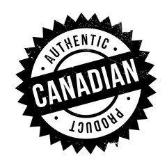 Obraz premium Authentic canadian product stamp. Grunge design with dust scratches. Effects can be easily removed for a clean, crisp look. Color is easily changed.