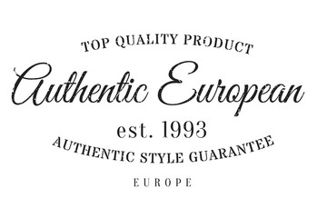 Authentic european product stamp. Grunge design with dust scratches. Effects can be easily removed for a clean, crisp look. Color is easily changed.