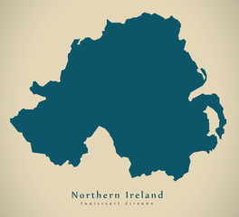 Modern Map - Northern Ireland UK