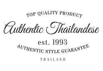 Authentic thailandese product stamp. Grunge design with dust scratches. Effects can be easily removed for a clean, crisp look. Color is easily changed.