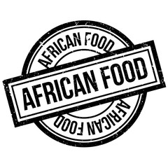 African Food rubber stamp. Grunge design with dust scratches. Effects can be easily removed for a clean, crisp look. Color is easily changed.