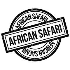 African Safari rubber stamp. Grunge design with dust scratches. Effects can be easily removed for a clean, crisp look. Color is easily changed. © lkeskinen
