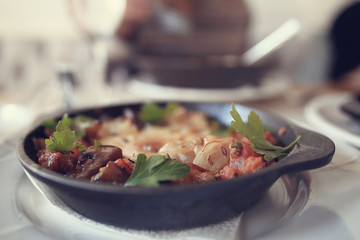 tableware, food, Italian style restaurant background